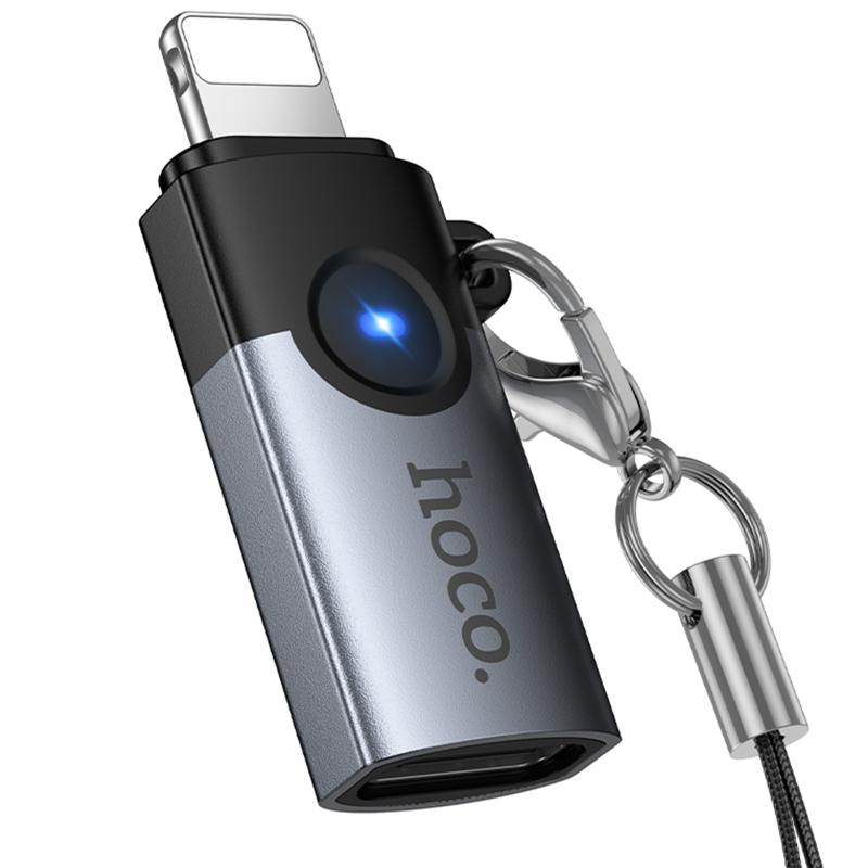 Переходник Hoco UA46A Lightning Male to Type-C Female на картинке №6