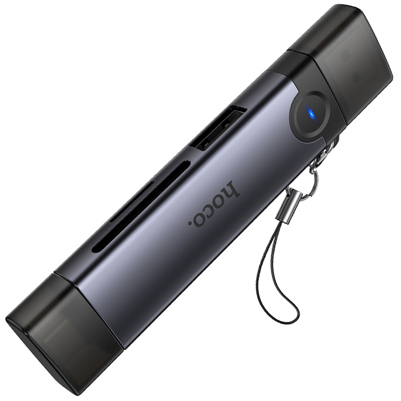 Картридер Hoco HB56 Victory 5in1 Type-C/USB2.0 to SD/TF3.0 + USB 2.0 на картинке №5