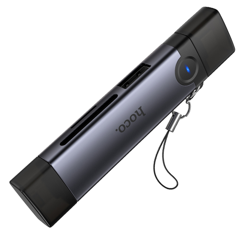 Картридер Hoco HB56B Victory 5in1 Type-C/Lightning to SD/TF3.0 + USB 2.0 на картинке №5
