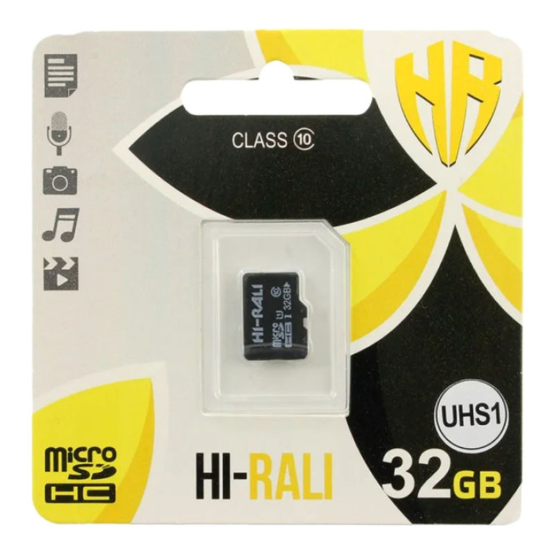 Карта пам'яті Hi-Rali (UHS-1) microSDHC Class 10 - 32GB (без адаптера), купити оптом з доставкою