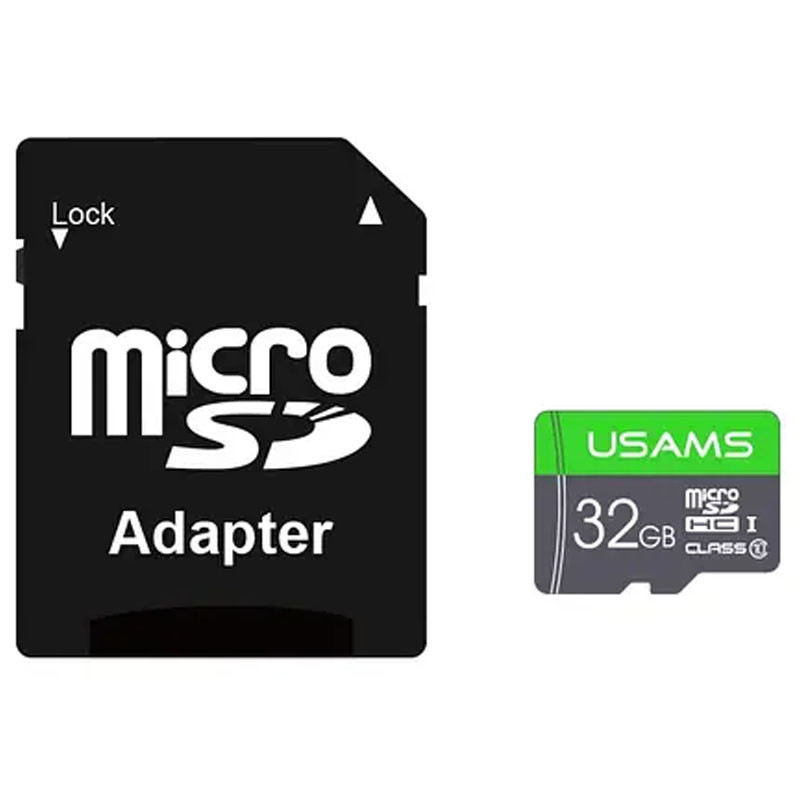 Карта памяті USAMS US-ZB118 TF High Speed Card 32 Gb + adapter на малюнкі №1
