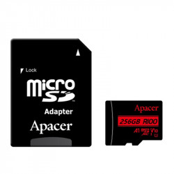 Карта памяти Apacer microSDXC (UHS-1) 256Gb class 10 V10 A1 R100MB/s + SD adapter