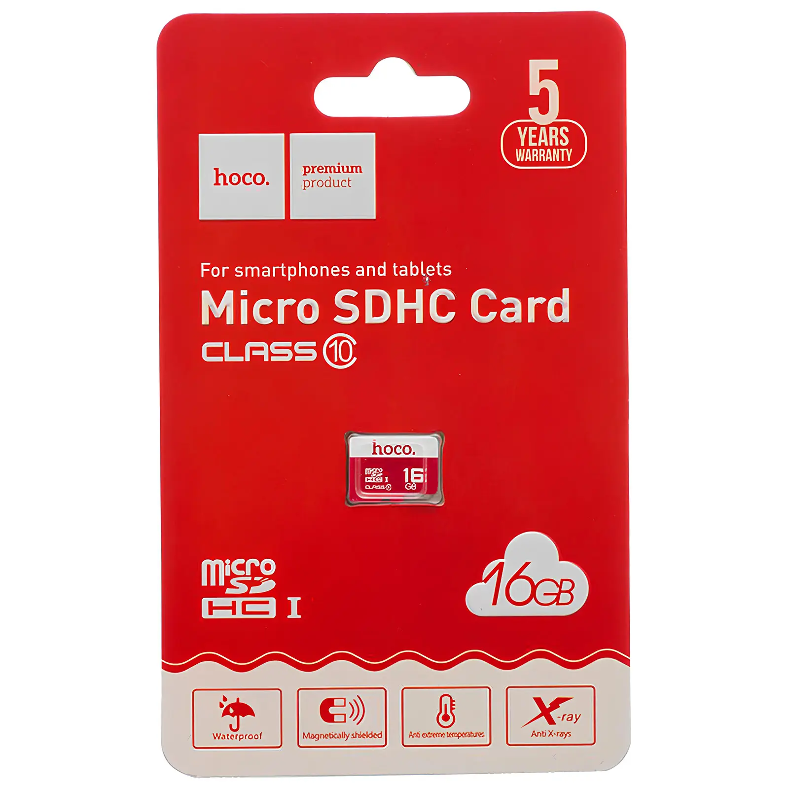 Карта памяти Hoco microSDHC Class 10 - 16GB (без адаптера), Marsala 1, купить оптом с доставкой