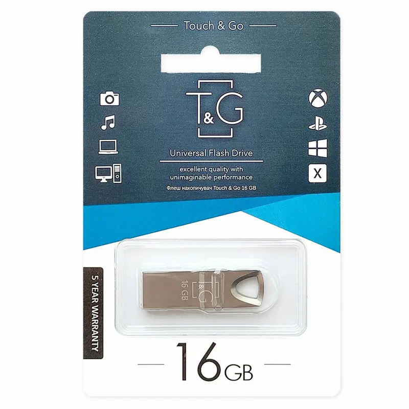 Флеш-накопичувач T&G 117 Metal Series USB 3.0 — 16GB, Срібний 1, купити оптом з доставкою