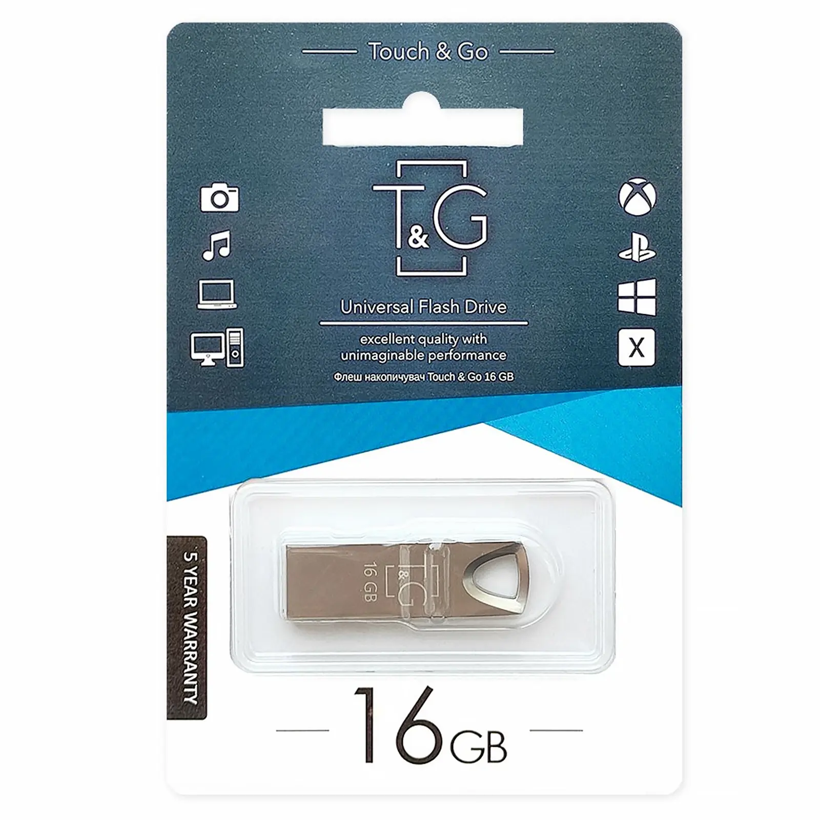Флеш-накопичувач T&G 117 Metal Series USB 3.0 — 16GB, Срібний 1, купити оптом з доставкою