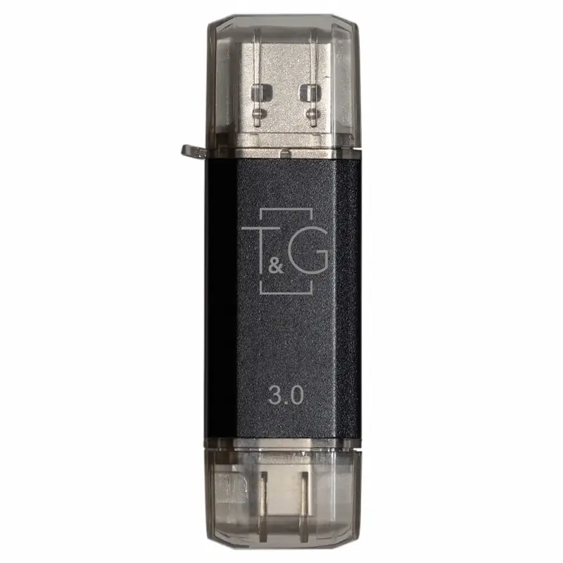 Флеш-накопитель T&G 009 Star Series 2in1 USB 3.0 (USB-A/C) — 256GB, Черный 1, купить оптом с доставкой