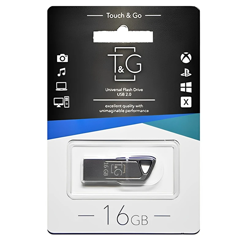 Флеш-накопичувач T&G 114 Metal Series USB 3.0 — 16GB, Чорний 1, купити оптом з доставкою
