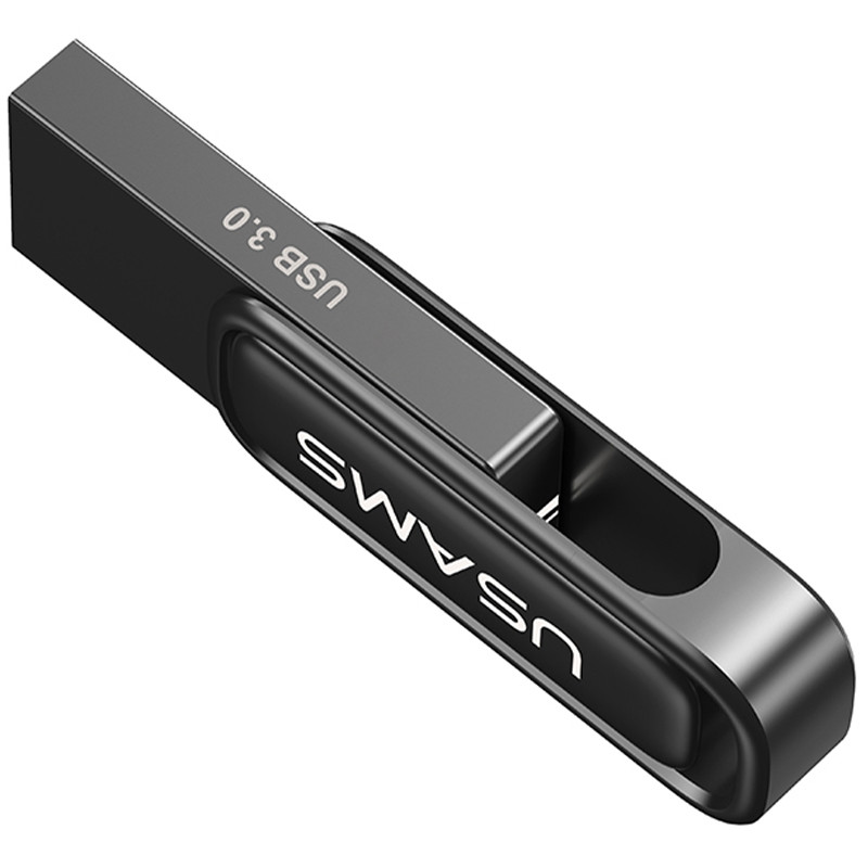 Флеш накопичувач USAMS US-ZB333 USB3.0 Zinc Alloy Rotating Flash Drive 128Gb на малюнкі №3