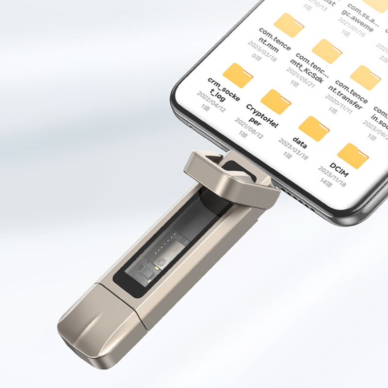 Флеш накопичувач USAMS US-ZB274 USB3.2+Type-C GEN1 Dual Ports Aluminum Alloy 5G Flash Drive 128Gb на малюнкі №7
