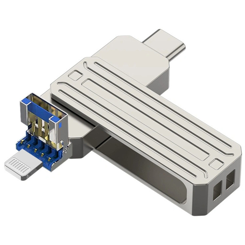 Флеш-накопичувач WIWU Wi-FD001 3in1 (USB-A/C/L) USB 3.0 — 32GB на малюнкі №5