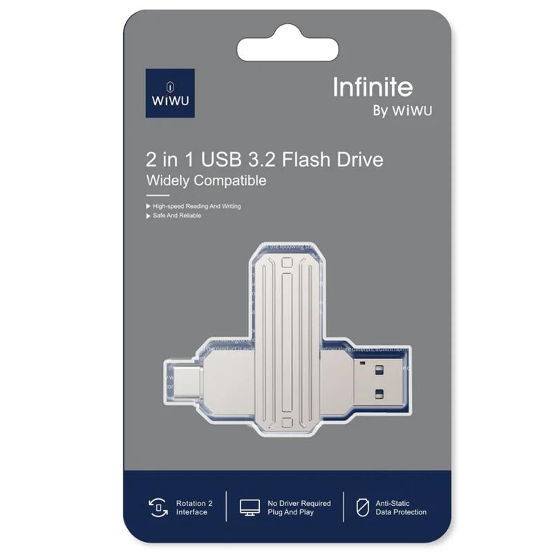 Флеш-накопичувач WIWU WI-FD003 Infinite 2in1 Type-C USB 3.2 - 128 GB на малюнкі №5