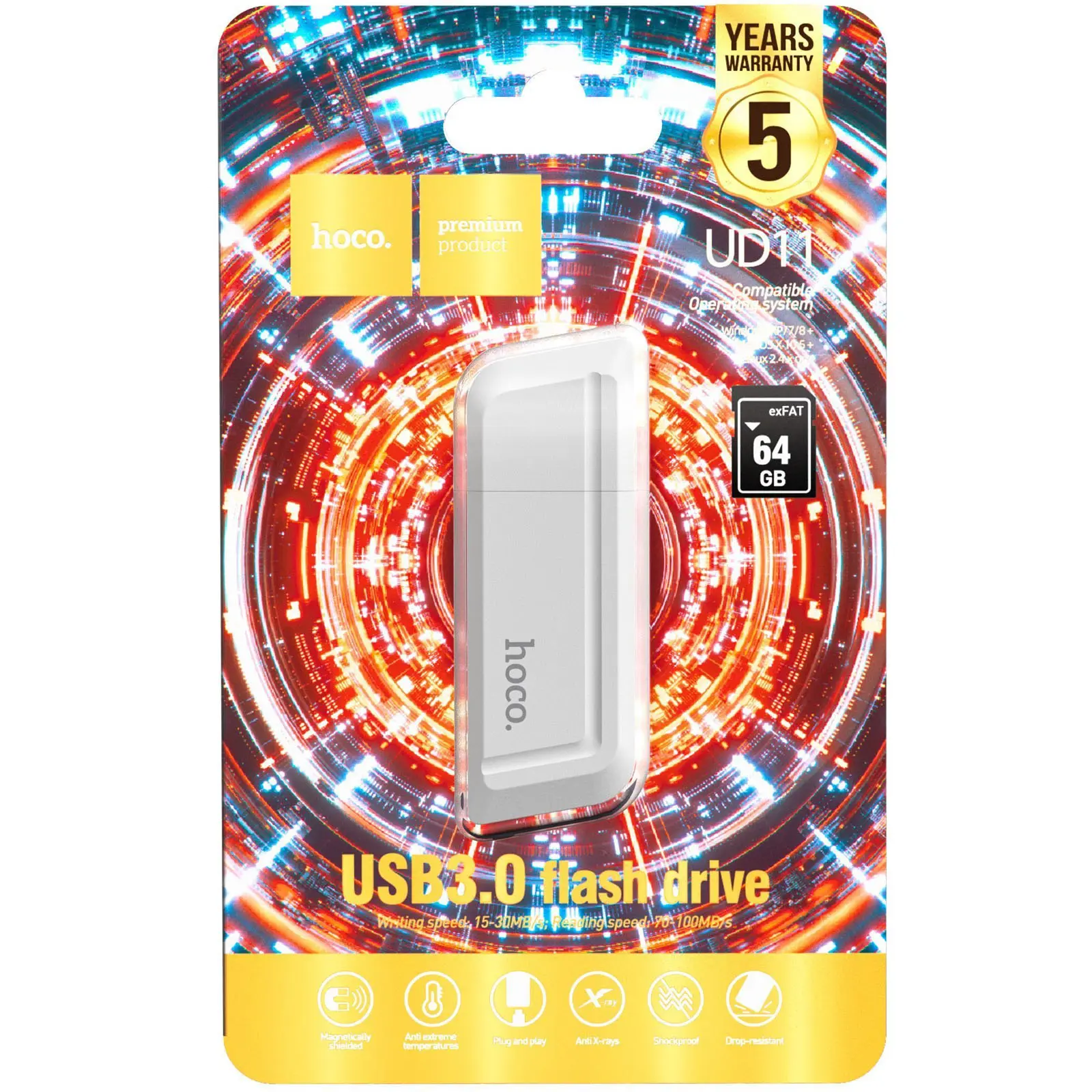 Флеш-накопитель Hoco UD11 USB3.0 - 64GB, White 3, купить оптом с доставкой