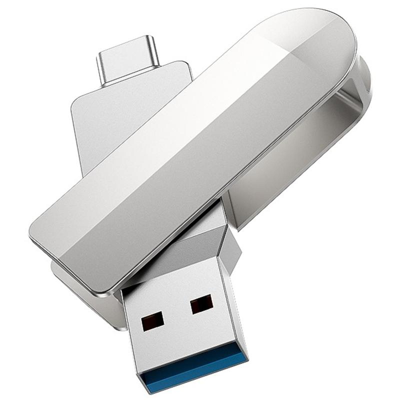 Флеш-накопичувач Hoco UD10 Metal Flash 2in1 USB 3.0/Type-C - 128GB на малюнкі №2