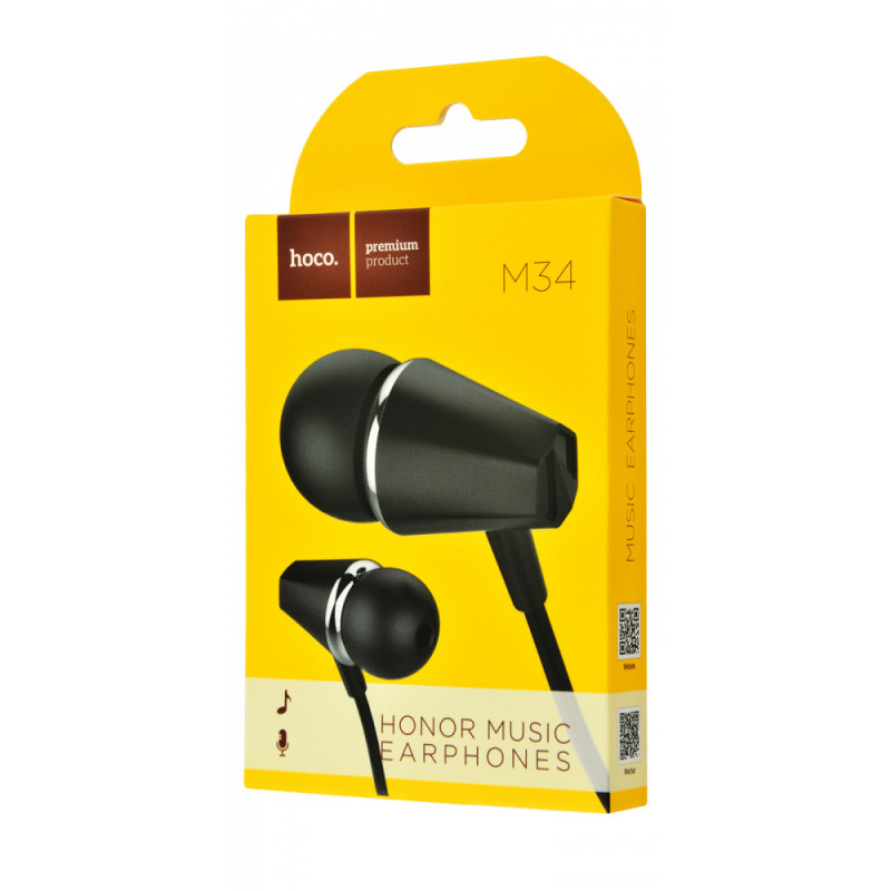 Стерео Навушники Hoco M34 Honor Music With Microphone (3.5mm/1.2m) дивитися фото №2