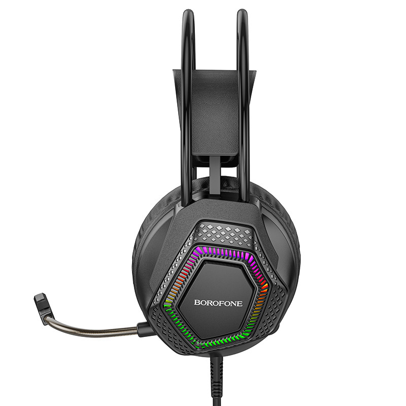Накладні навушники Borofone BO105 Thunder 3.5mm+USB, Black 2, купити оптом з доставкою