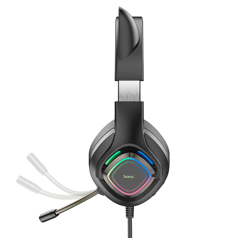 Накладні навушники Hoco W107 Cute cat (USB+3.5mm/2m) на малюнкі №4