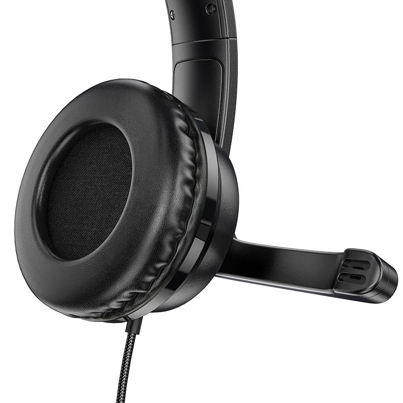 Уценка Накладные наушники Hoco W103 Magic Tour Gaming (3.5mm/1.2m), Мятая упаковка / Черный 1, купить оптом с доставкой