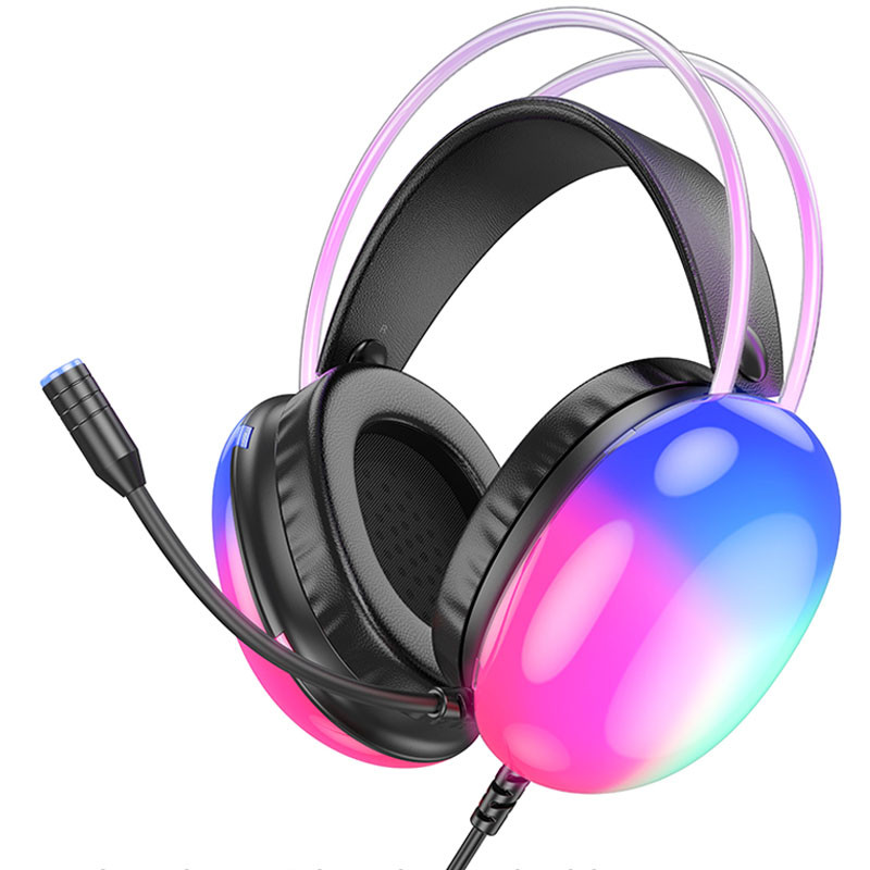 Накладні навушники Hoco W109 Plus Rich USB7.1 channel gaming (USB/2m) на малюнкі №2