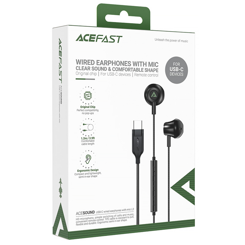 Наушники Acefast L2 (Type-C/1.2m) на картинке №2