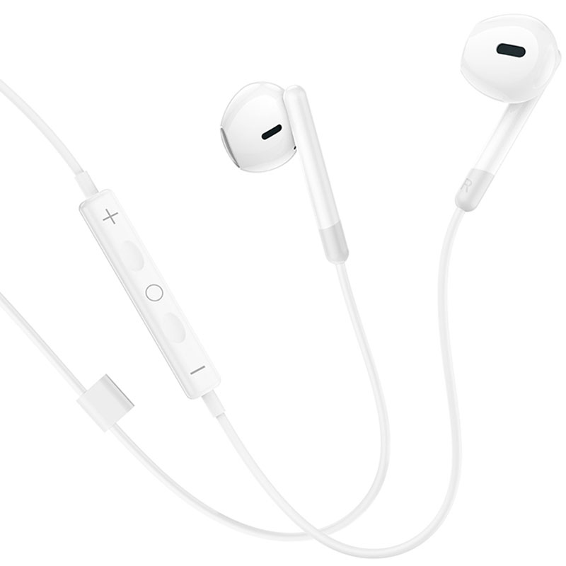 Уценка Стерео наушники Hoco M109 Pure joe (3.5mm/1.2m), Мятая упаковка / White 1, купить оптом с доставкой