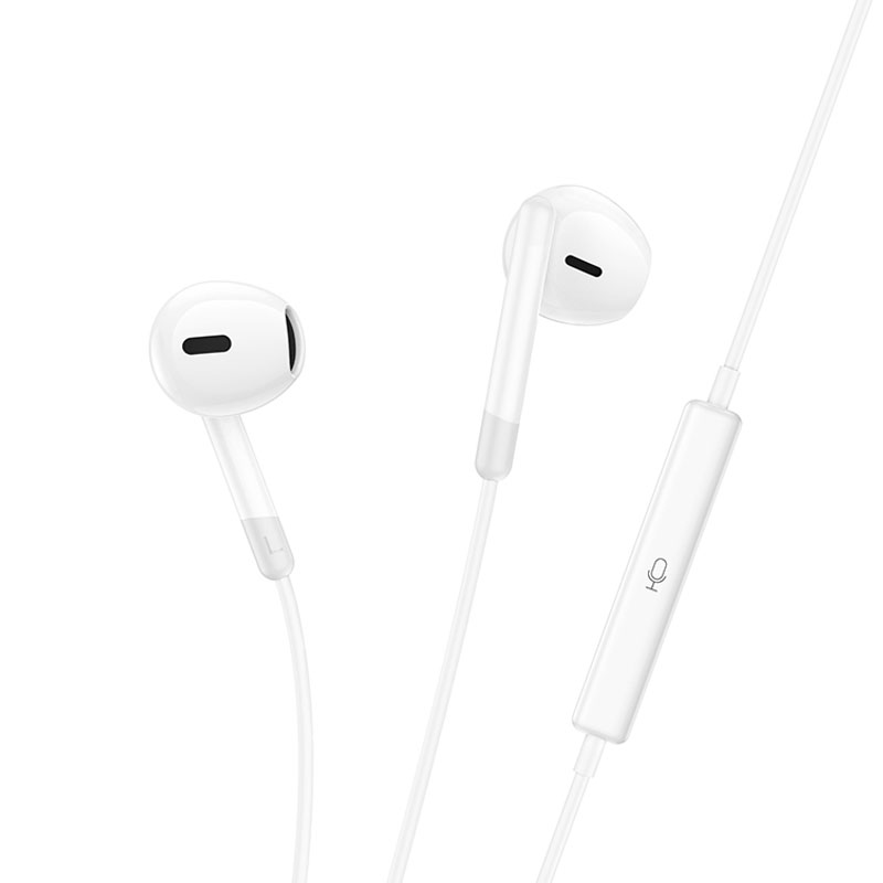 Уценка Стерео наушники Hoco M109 Pure joe (3.5mm/1.2m), Мятая упаковка / White 2, купить оптом с доставкой