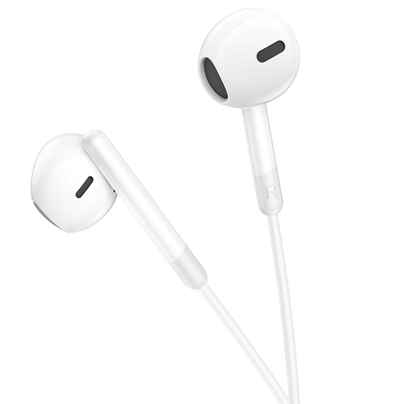 Уценка Стерео наушники Hoco M109 Pure joe (3.5mm/1.2m), Мятая упаковка / White 4, купить оптом с доставкой