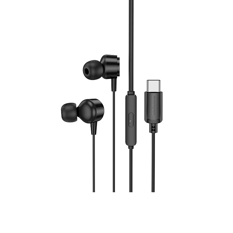 Наушники Borofone BM94 Sonar universal (Type-C/1.2m), Black, купить оптом с доставкой