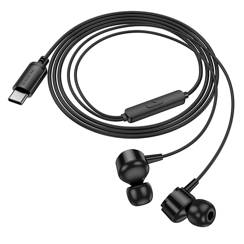 Наушники Borofone BM94 Sonar universal (Type-C/1.2m), Black 3, купить оптом с доставкой