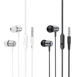 Стерео Навушники Hoco M108 Spring metal universal with mic (3.5mm/1.2m)