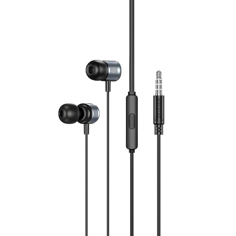 Наушники Borofone BM93 Platino universal with microphone (3.5mm/1.2m) на картинке №1