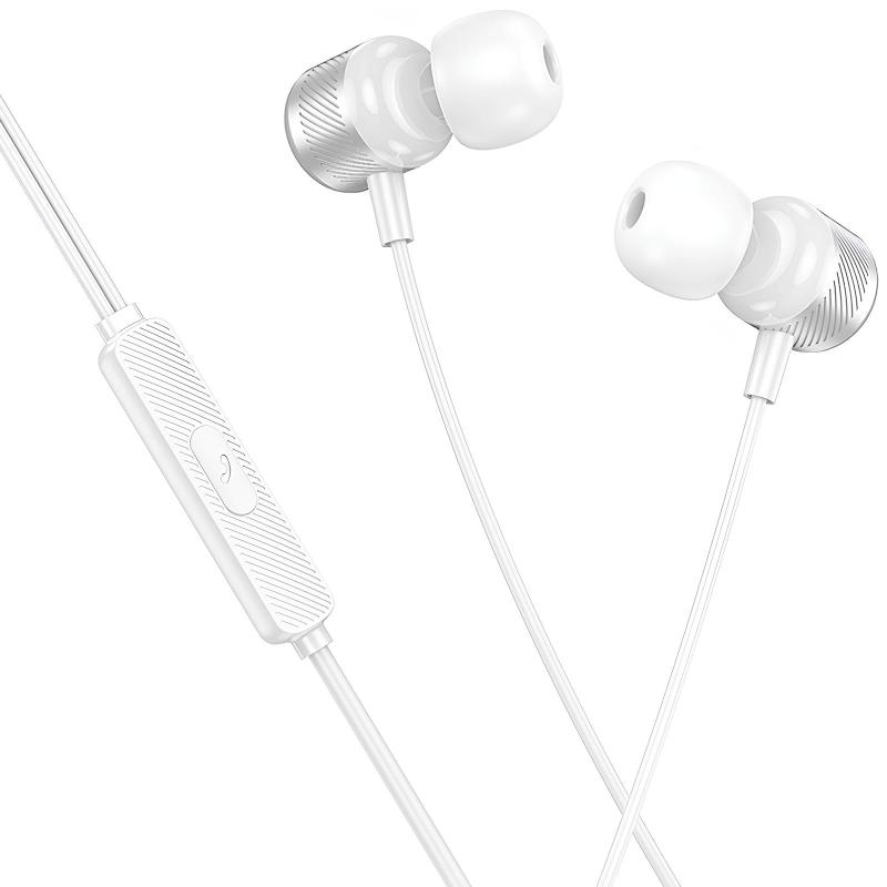 Наушники Borofone BM93 Platino universal with microphone (3.5mm/1.2m) на картинке №2