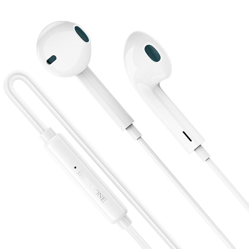 Наушники Borofone BM100 Fuente universal with microphone (3.5mm/1.2m) на картинке №2