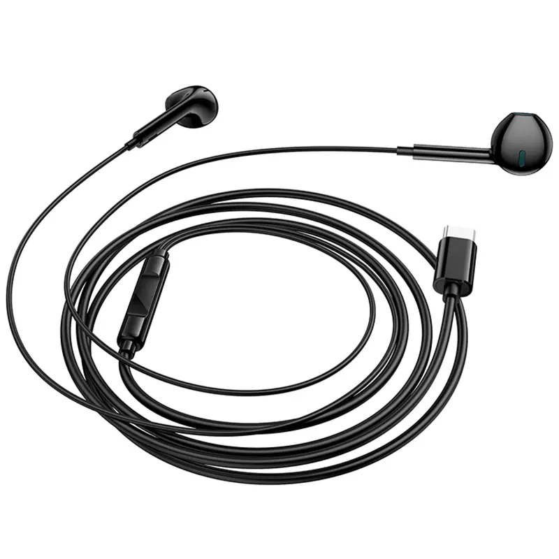 Наушники Borofone BM100 Fuente universal with microphone (Type-C/1.2m), Black 1, купить оптом с доставкой