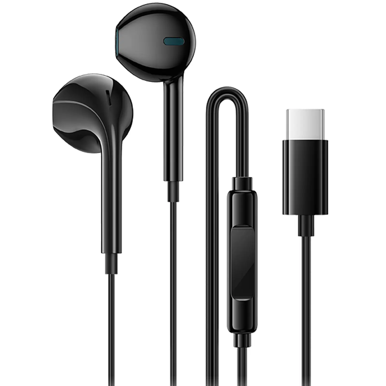 Наушники Borofone BM100 Fuente universal with microphone (Type-C/1.2m), Black, купить оптом с доставкой