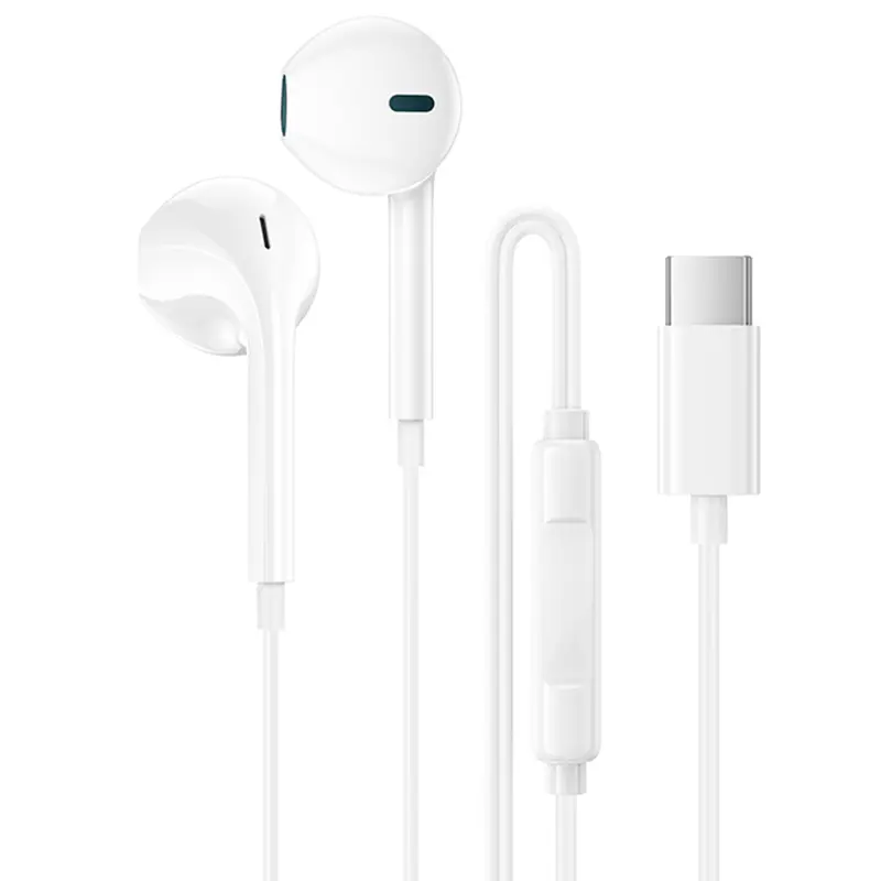 Наушники Borofone BM100 Fuente universal with microphone (Type-C/1.2m), White, купить оптом с доставкой