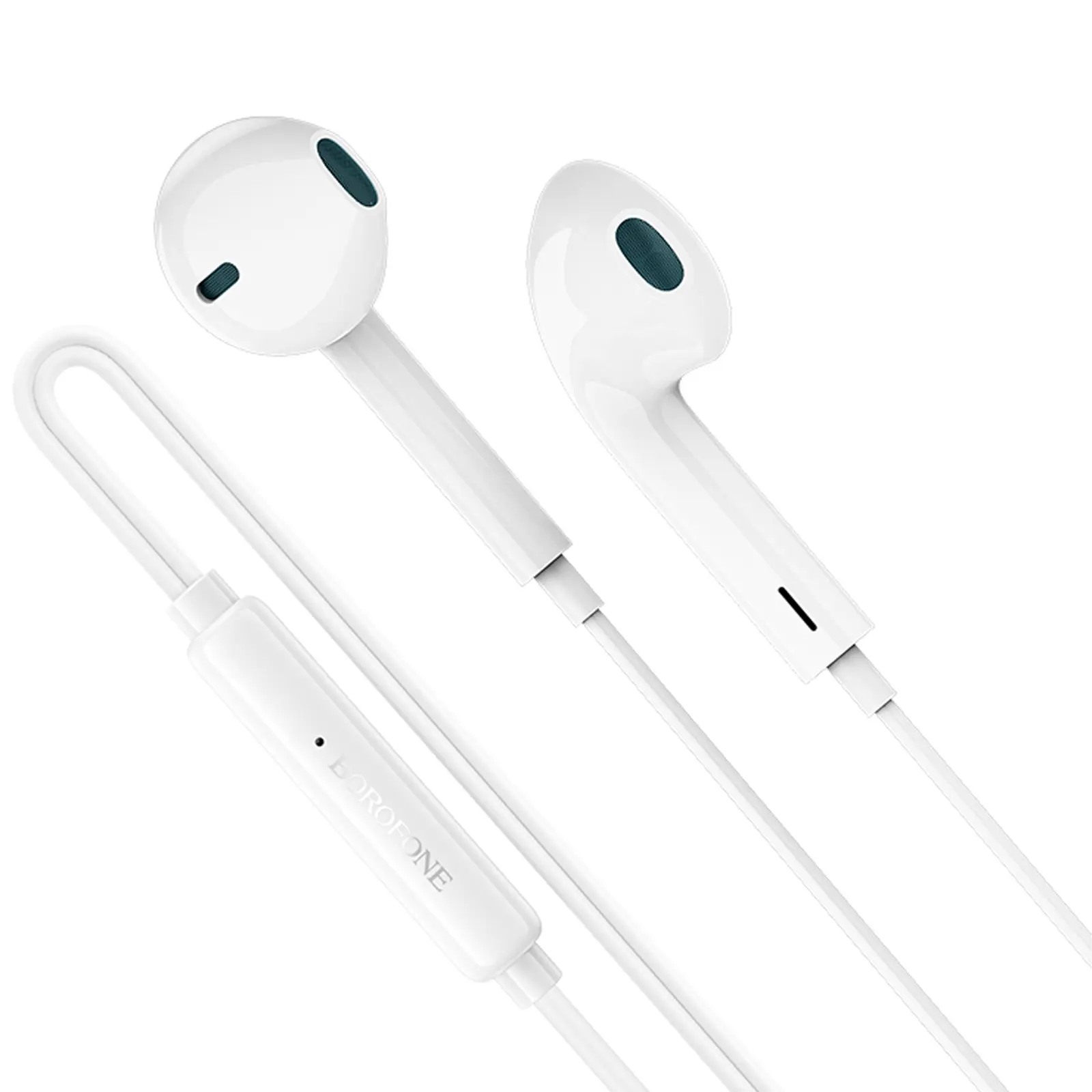 Наушники Borofone BM100 Fuente universal with microphone (Type-C/1.2m), White 1, купить оптом с доставкой