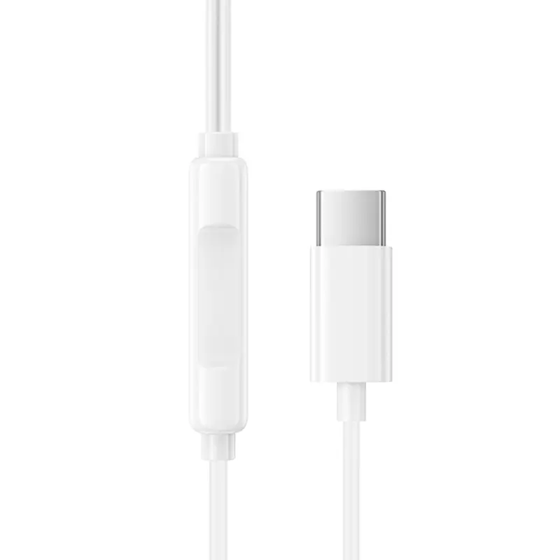 Наушники Borofone BM100 Fuente universal with microphone (Type-C/1.2m), White 2, купить оптом с доставкой