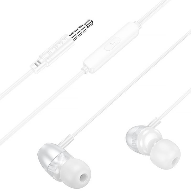 Наушники Borofone BM95 Excepcional universal with microphone (3.5mm/1.2m) на картинке №3