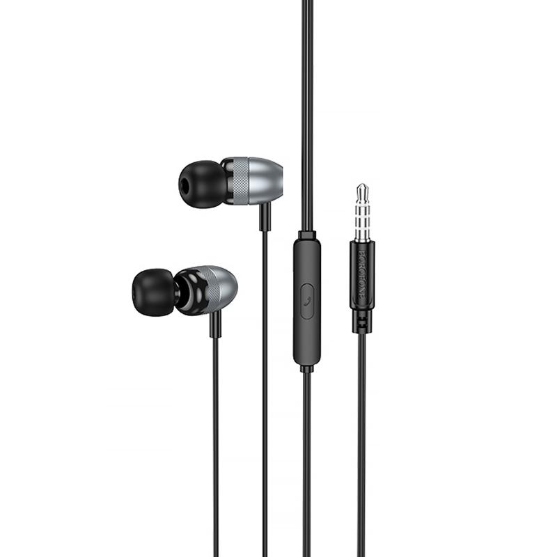 Наушники Borofone BM95 Excepcional universal with microphone (3.5mm/1.2m) на картинке №1