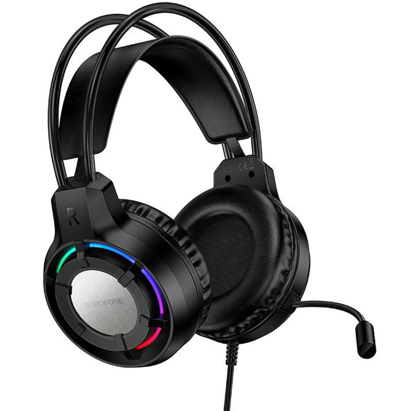 Накладные наушники Borofone BO112 Wave 3.5mm+USB на картинке №1