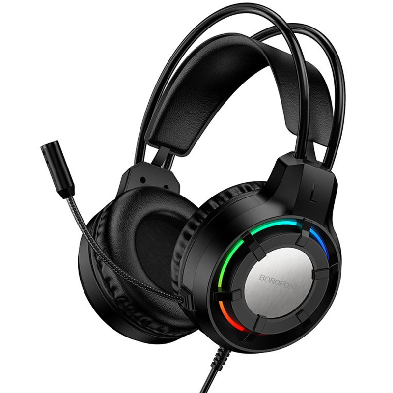 Накладные наушники Borofone BO112 Wave 3.5mm+USB на картинке №2
