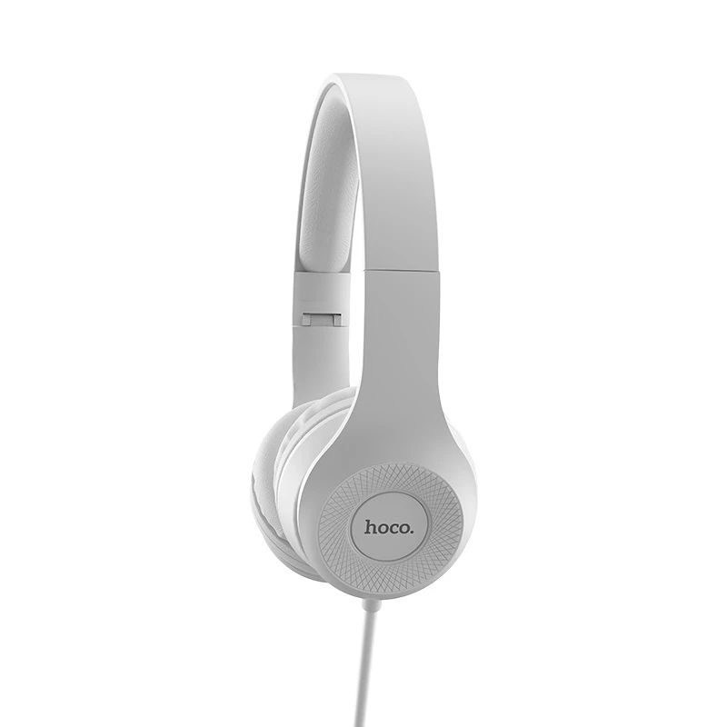 Уценка Накладные наушники Hoco W21 (3.5mm/1.2m), Поврежденная упаковка / Серый 1, купить оптом с доставкой