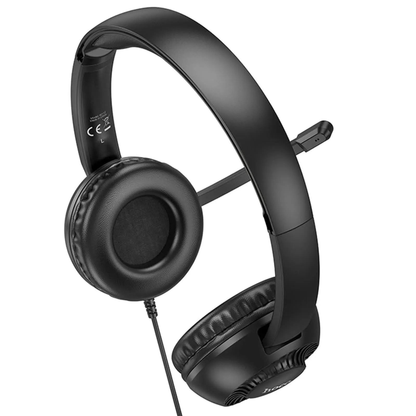 Накладні навушники Hoco W112 Pures (3.5mm/1.8m), Black 2, купити оптом з доставкою