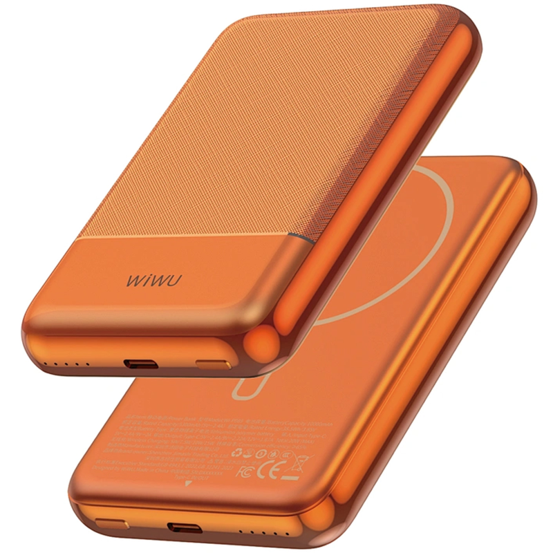 Портативное ЗУ Power Bank WIWU P089 Seraph PD20W с БЗУ 10000 mAh, Orange 1, купить оптом с доставкой