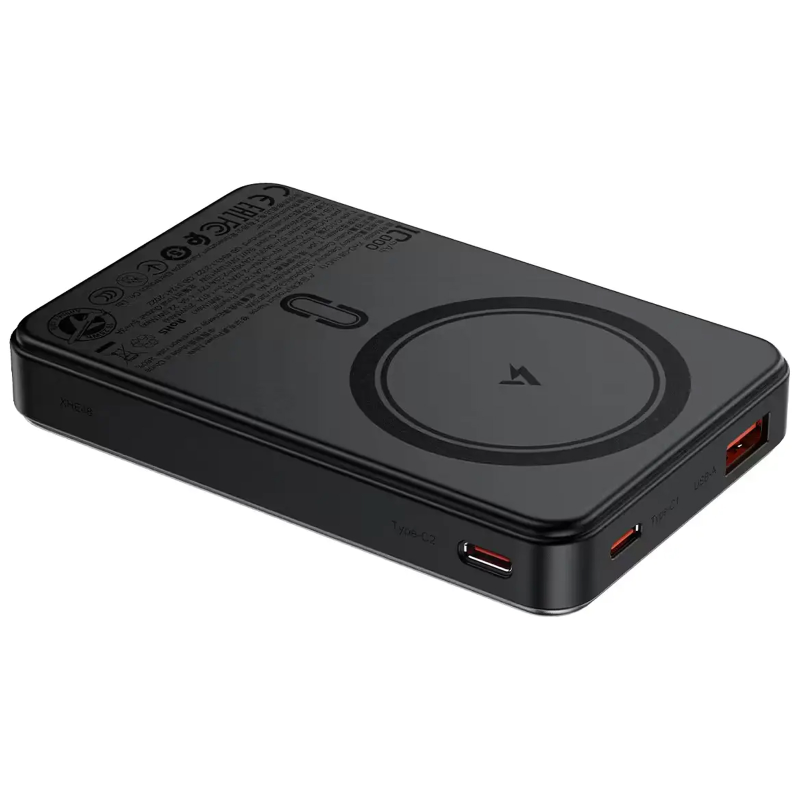 Портативное ЗУ Power Bank Acefast M31 PD22.5W с БЗУ with cable 10000 mAh, Black 1, купить оптом с доставкой