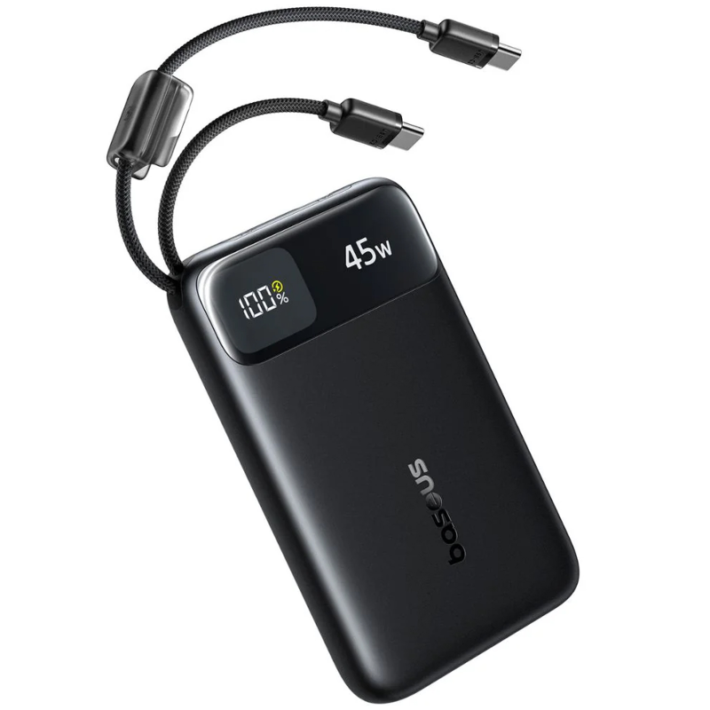 Портативний ЗП Power Bank Baseus EnerFill FC11 PD45W with cables 10000 mAh (E00310), Cosmic Black 1, купити оптом з доставкою