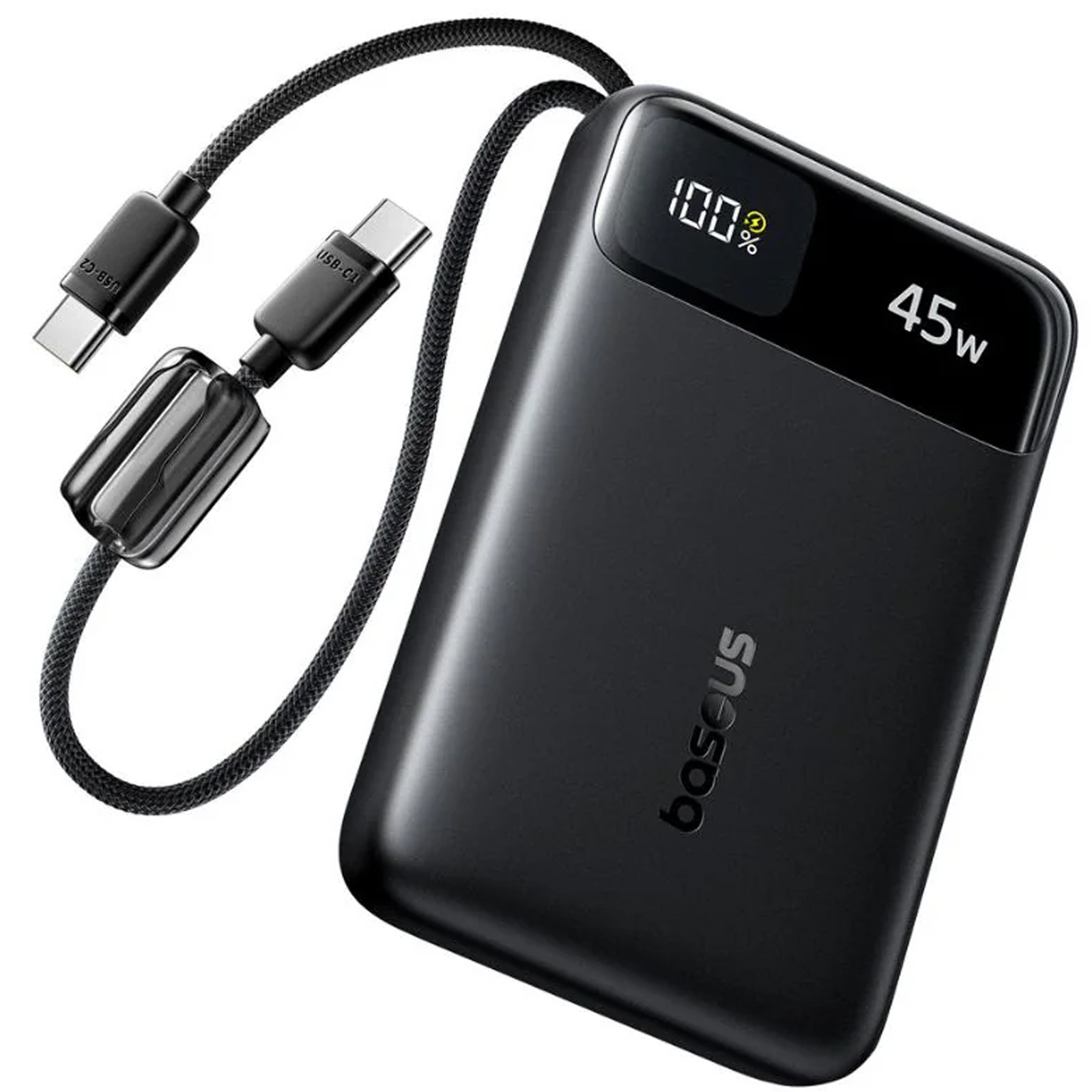 Портативний ЗП Power Bank Baseus EnerFill FC11 PD45W with cables 10000 mAh (E00310), Cosmic Black, купити оптом з доставкою
