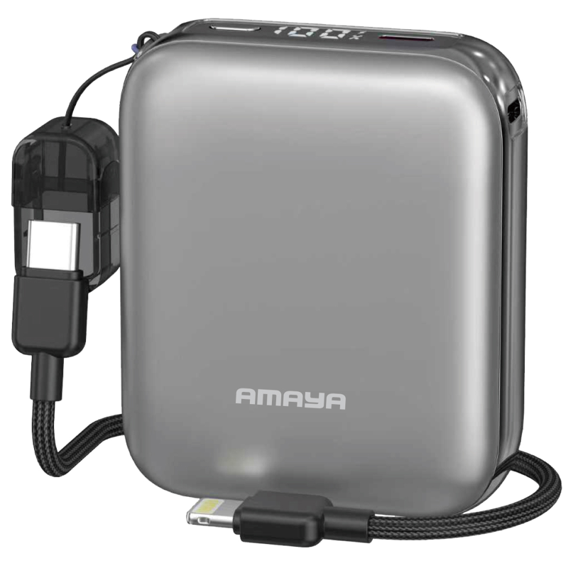 Портативний ЗП Power Bank Amaya F001C PD20W with cable 10000 mAh, купити оптом з доставкою