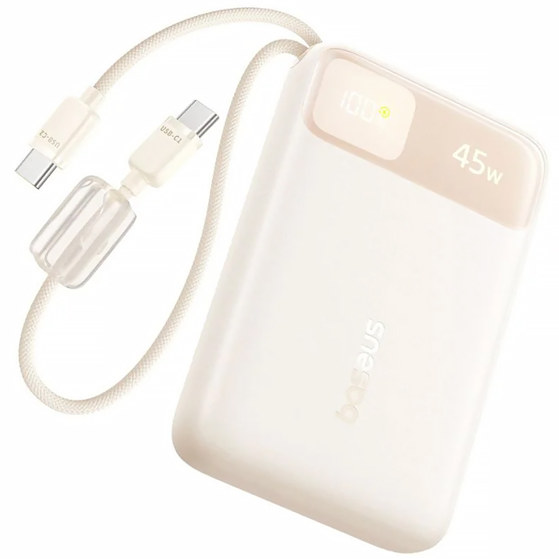 Портативний ЗП Power Bank Baseus EnerFill FC11 PD22.5W with cable 10000 mAh (2USB-C) (E0027R) на малюнкі №1