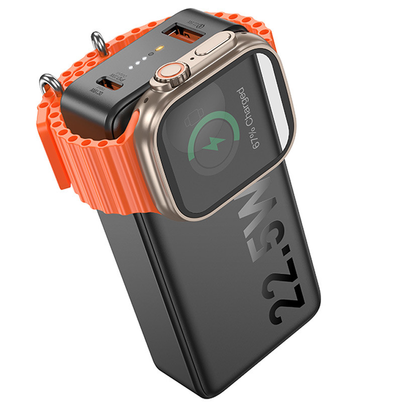 Портативне ЗП Power Bank Hoco Q27B Jewel 22.5W+PD20W with Watch charger 10000 mAh дивитися фото №1